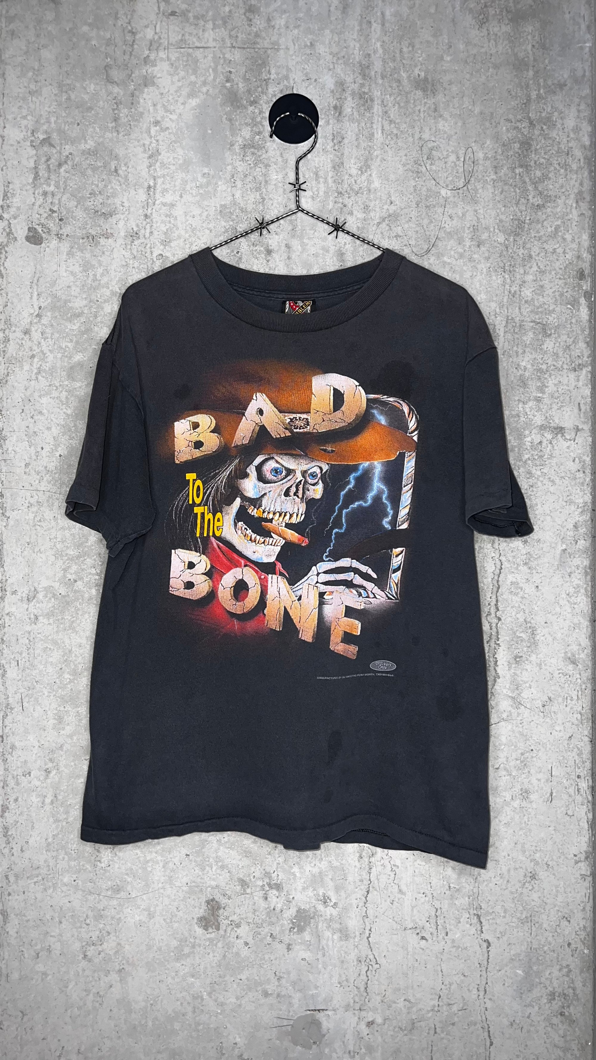 3D EMBLEM BAD TO THE BONE TEE