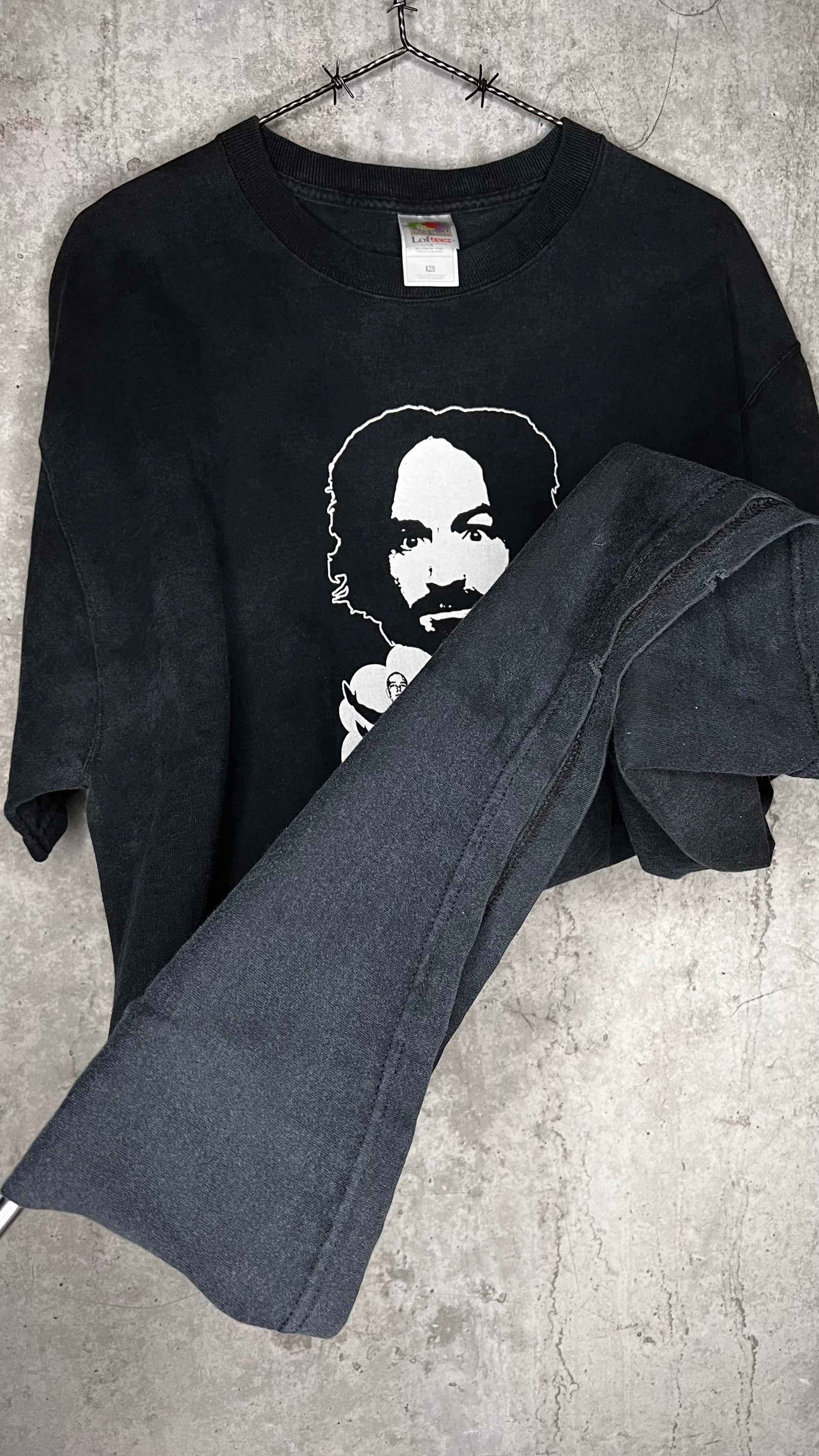 CHARLES MANSON CHARLIES ANGELS TEE | PROPHET BACK HIT | SERIAL KILLER PARODY