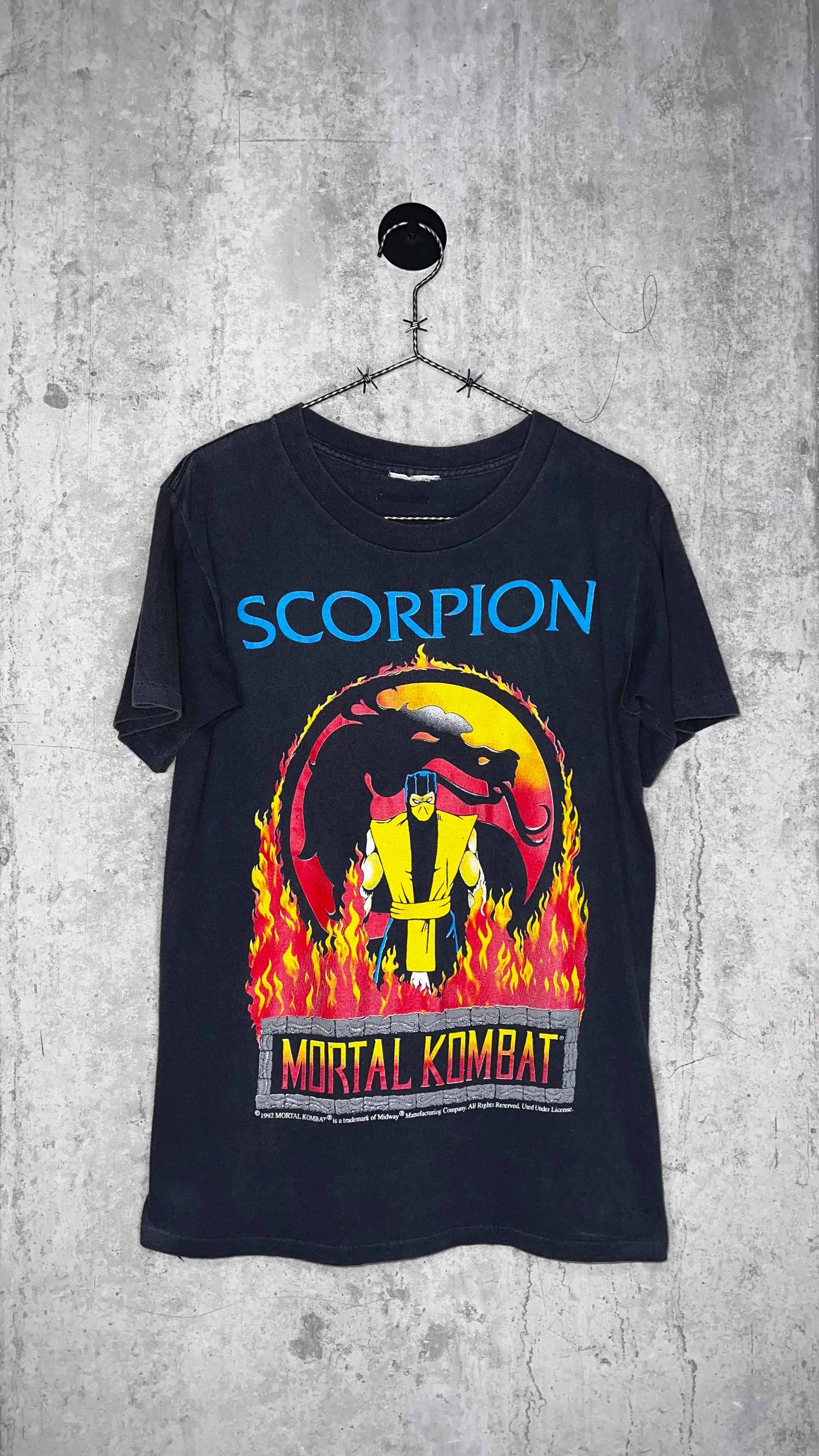 MORTAL KOMBAT 92’ RARE SCORPION TOURNAMENT TEE