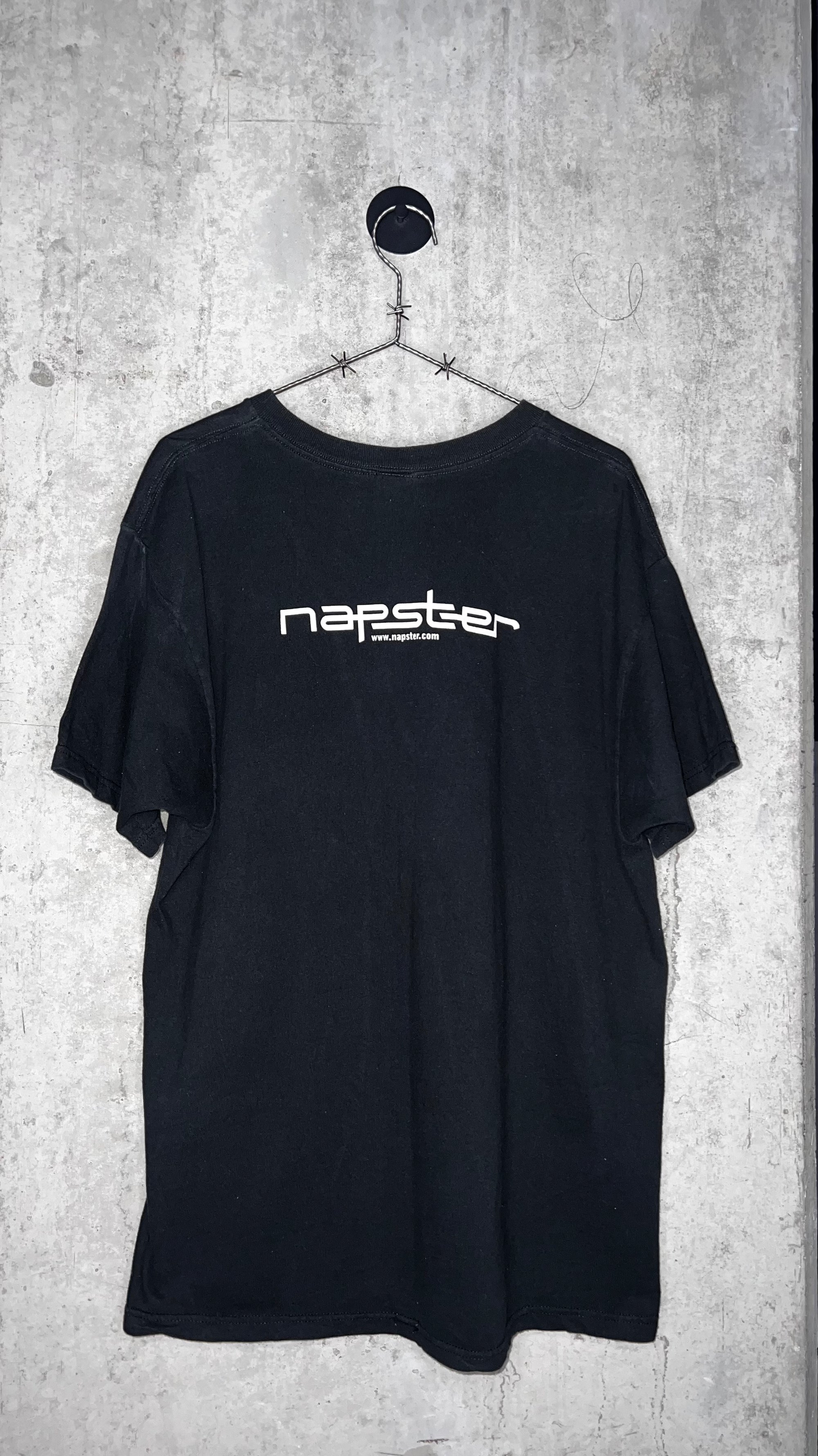 OFFICIAL 90’S NAPSTER TECH TEE | OG FILE SHARING GRAIL  | KITTY HEADPHONE LOGO | NAPSTER.COM TITLE BACK HIT