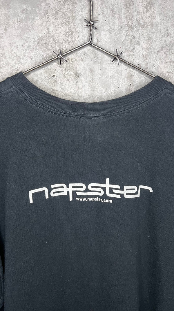 OFFICIAL 90’S NAPSTER TECH TEE | OG FILE SHARING GRAIL  | KITTY HEADPHONE LOGO | NAPSTER.COM TITLE BACK HIT