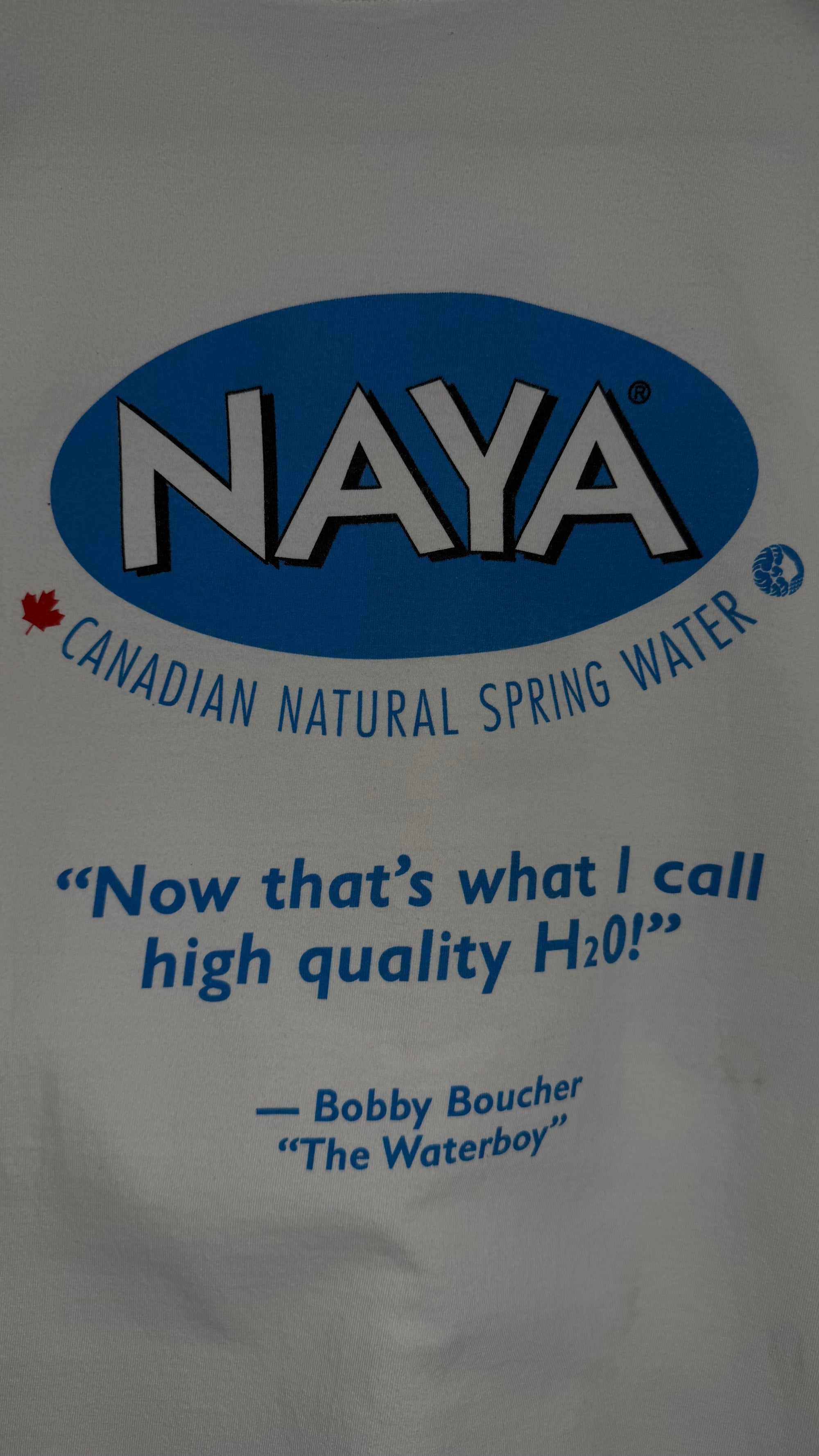 THE WATERBOY MOVIE PROMO TEE | ADAM SANDLER | NAYA SPRING WATER BRAND COLLAB