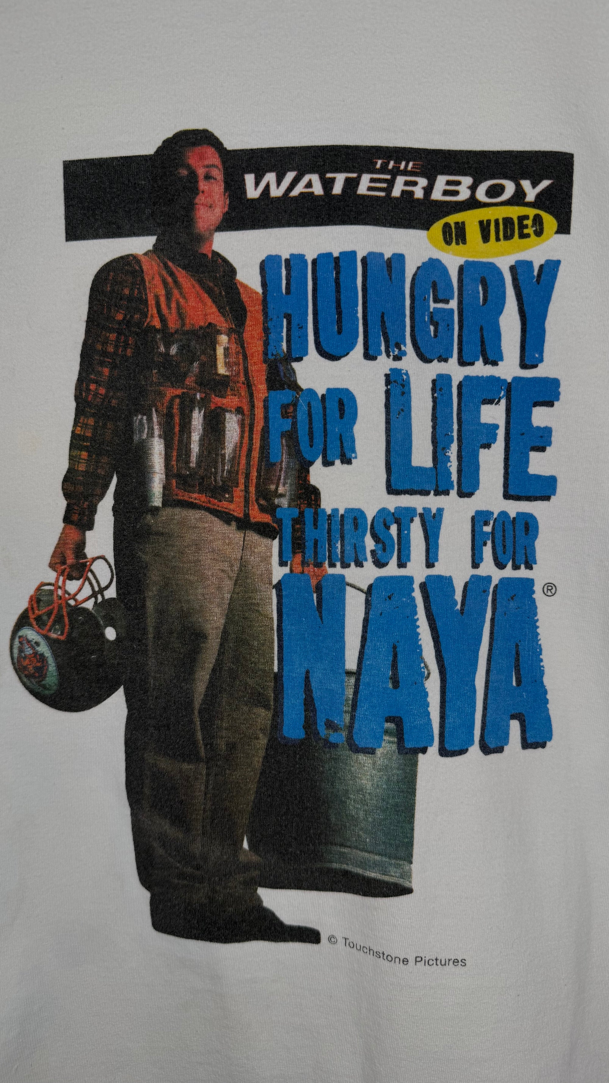 THE WATERBOY MOVIE PROMO TEE | ADAM SANDLER | NAYA SPRING WATER BRAND COLLAB