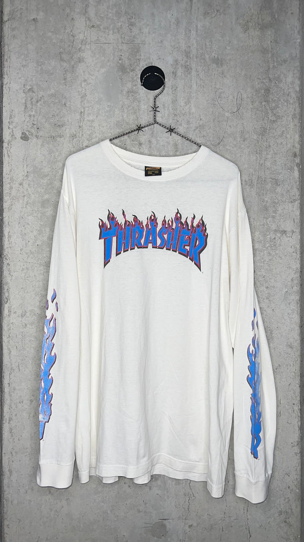 THRASHER BLUE FLAMES LONG SLEEVE